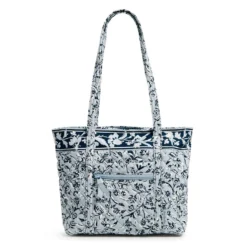 Vera Bradley Small Vera Tote Bag In Perennials Gray