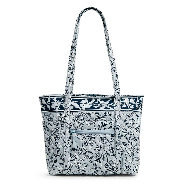 Vera Bradley Small Vera Tote Bag In Perennials Gray 1 Vera Bradley Small Vera Tote Bag In Perennials Gray