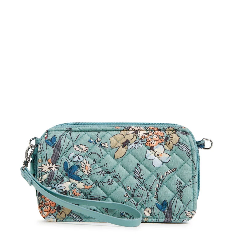 Vera Bradley RFID All-in One Crossbody Purse In Sunlit Garden Sage 1 Vera Bradley RFID All-in One Crossbody Purse In Sunlit Garden Sage