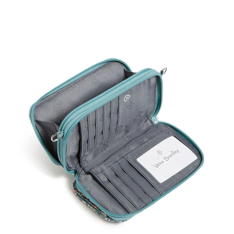 Vera Bradley RFID All-in One Crossbody Purse In Sunlit Garden Sage 3 Vera Bradley RFID All-in One Crossbody Purse In Sunlit Garden Sage - Image 3