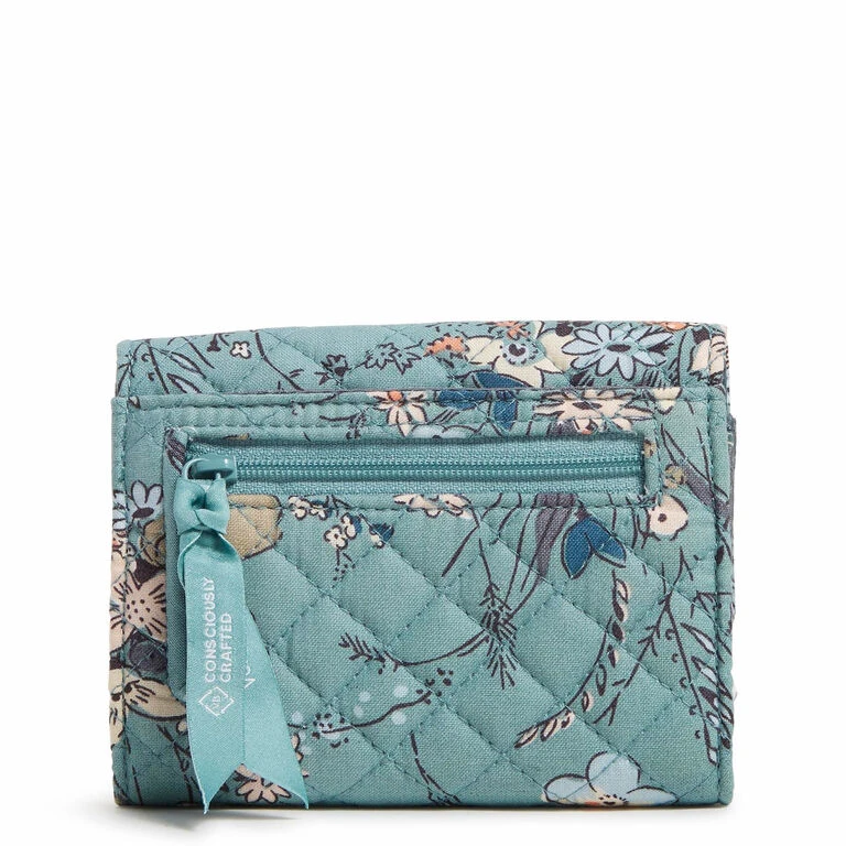 Vera Bradley RFID Riley Compact Wallet In Sunlit Garden Sage 2 Vera Bradley RFID Riley Compact Wallet In Sunlit Garden Sage - Image 2