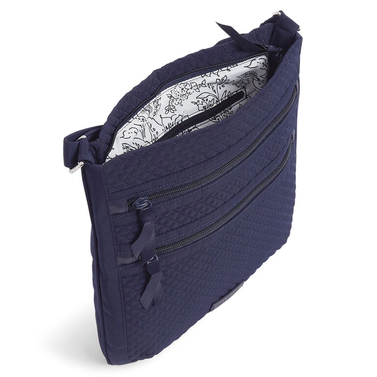 Vera Bradley Triple Zip Hipster In Classic Navy Microfiber 3 Vera Bradley Triple Zip Hipster In Classic Navy Microfiber - Image 3