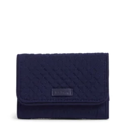 Vera Bradley RFID Riley Compact Wallet In Classic Navy