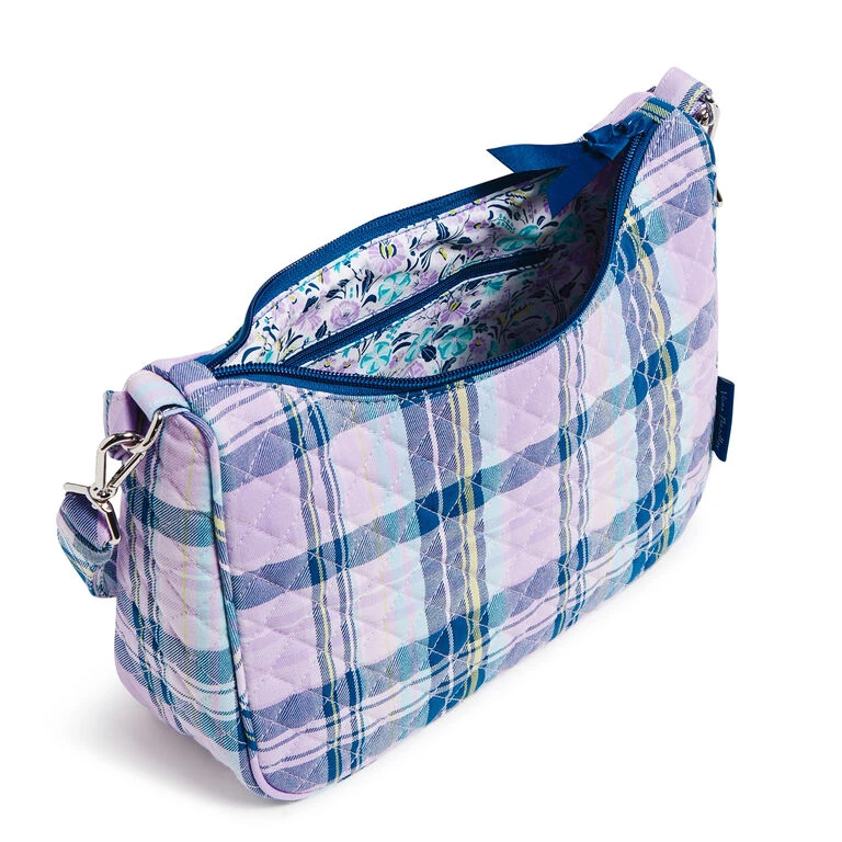 Vera Bradley Frannie Crescent Crossbody Purse In Amethyst Plaid 3 Vera Bradley Frannie Crescent Crossbody Purse In Amethyst Plaid - Image 3