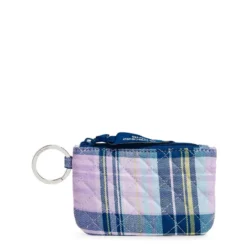 Vera Bradley Zip ID Case In Amethyst Plaid