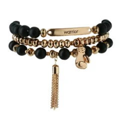 Soul Stacks Warrior Beaded Stretch Bracelets, Set Of 3